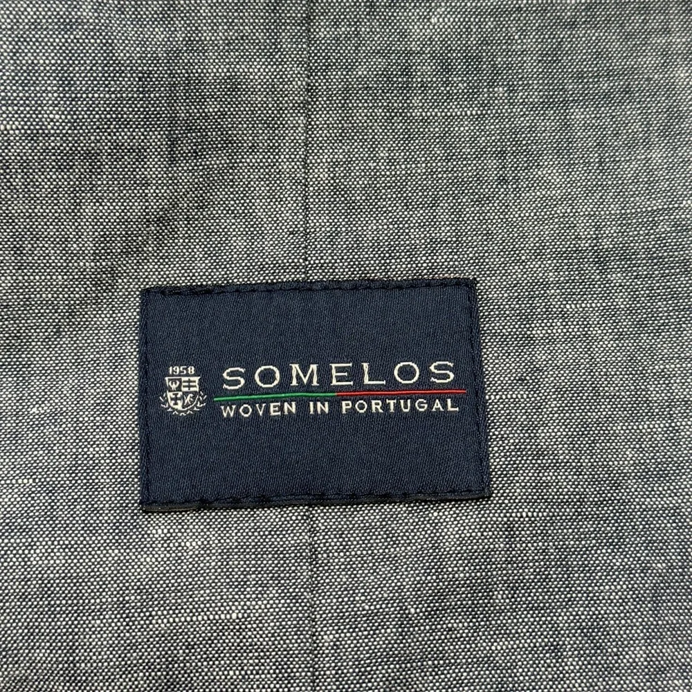 J Crew Ludlow Slim Fit Unstructured Suit Jacket Cotton Linen Blend Mens 36S Gray